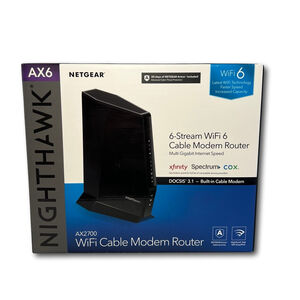 NETGEAR Nighthawk WiFi 6 Cable Modem Router CAX30-100NAS DOCSIS 3.1